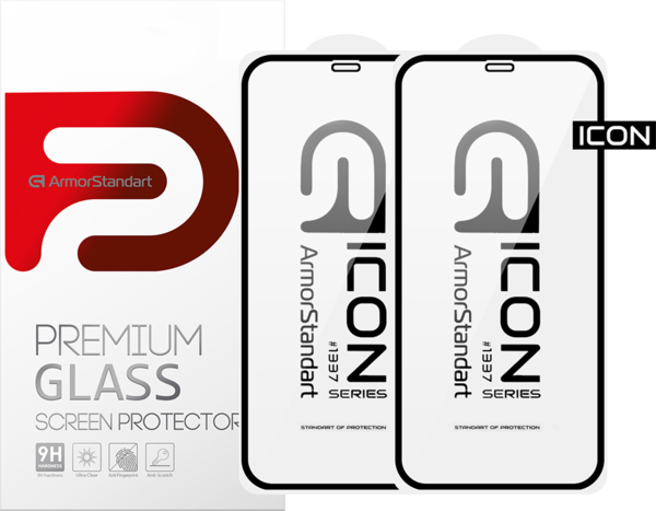 

Набор защитных стекол ArmorStandart Icon 3D для iPhone 12 mini Black 2шт (ARM59889)