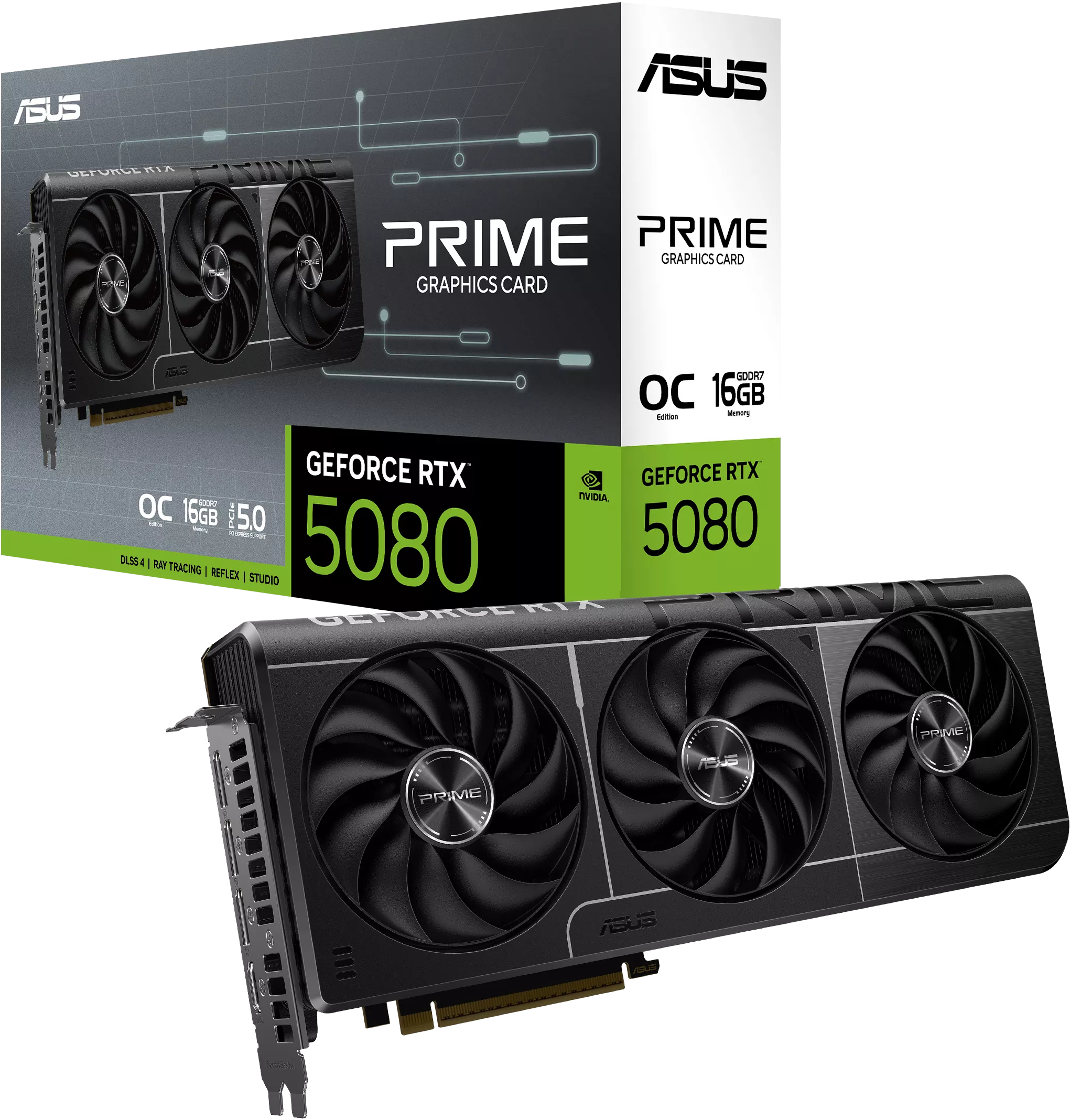 Видеокарта ASUS GeForce RTX5080 16GB PRIME OC (PRIME-RTX5080-O16G) фото1
