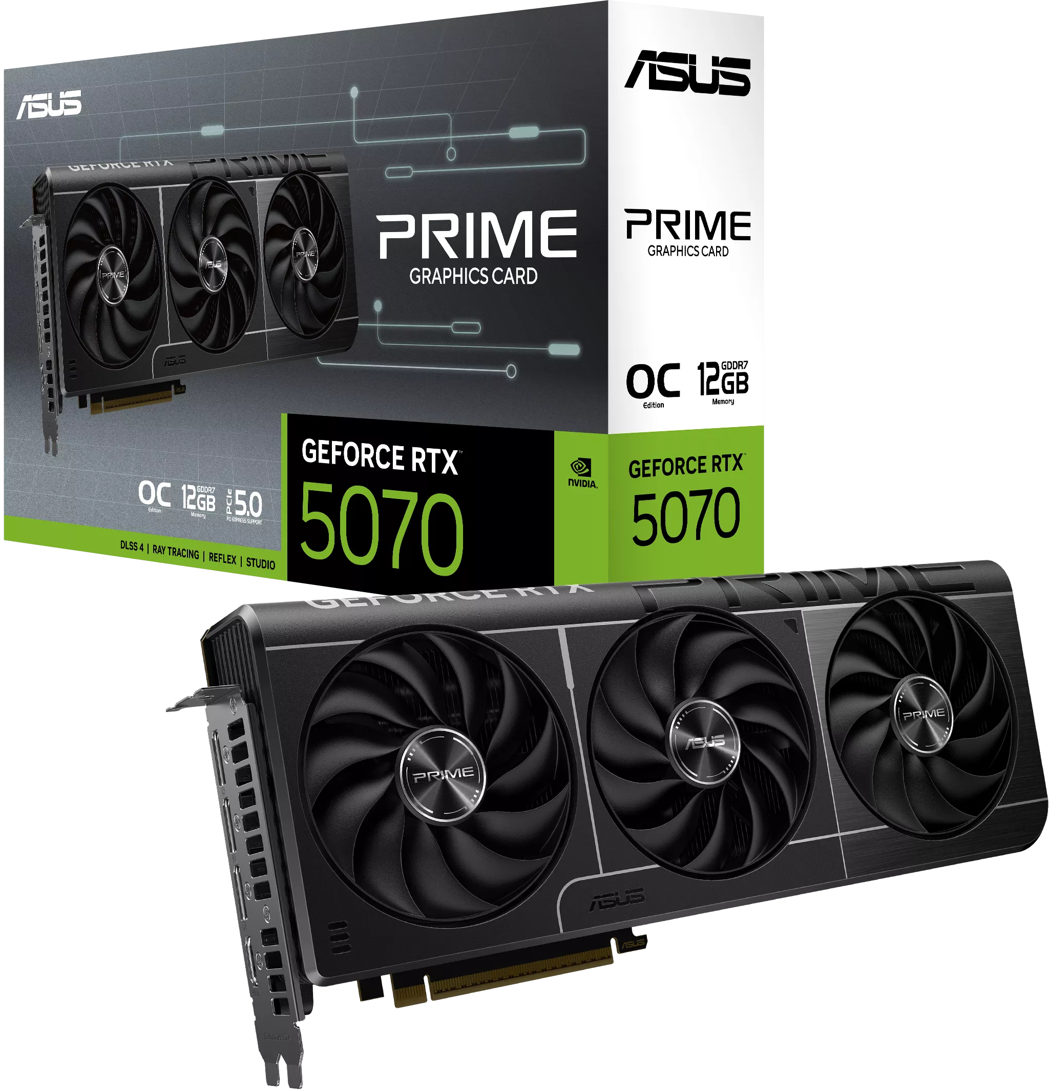 Видеокарта ASUS GeForce RTX5070 12Gb PRIME OC (PRIME-RTX5070-O12G) фото1