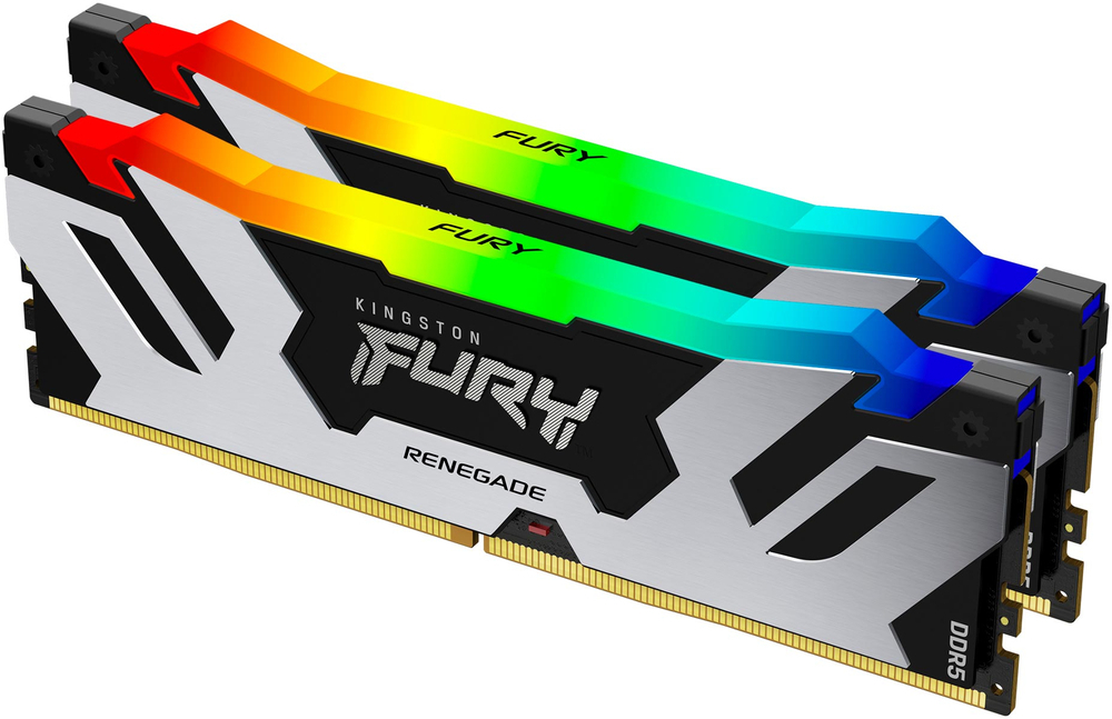 Память для ПК Kingston DDR5 96GB (2x48GB) 6400 MHz FURY Renegade RGB XMP (KF564C32RSAK2-96) фото 1
