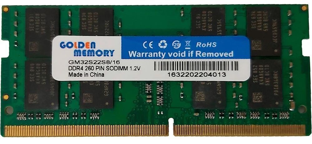 Память для ноутбука Golden Memory DDR4 16GB 3200 MHz (GM32S22S8/16) фото 1
