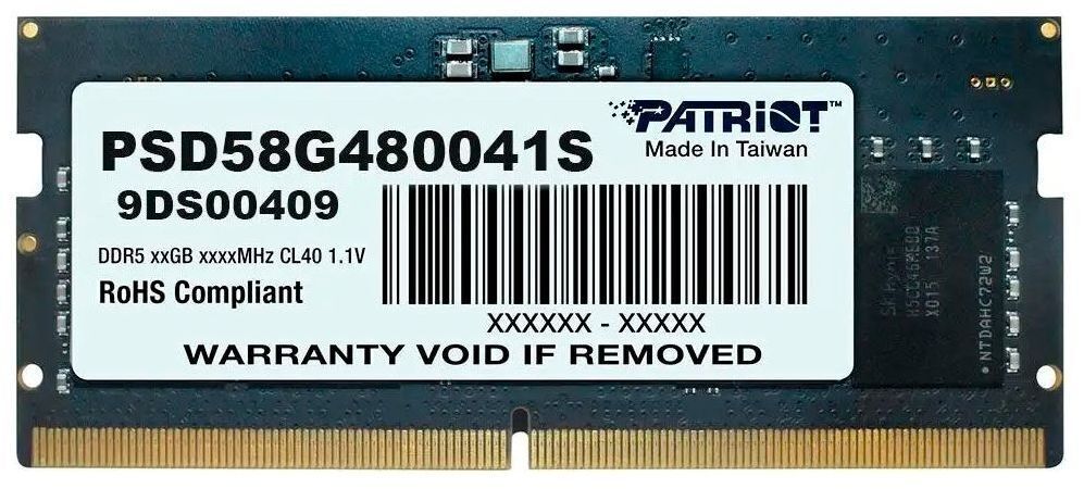 Память для ноутбука Patriot DDR5 8GB 4800 MHz (PSD58G480041S) фото 1