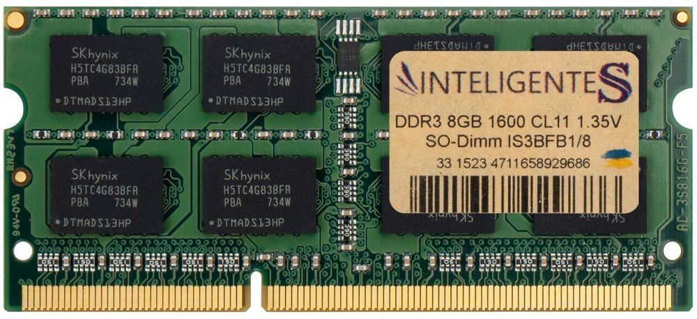 Память для ноутбука INTELIGENTES DDR3L 8GB 1600 MHz (IS3BFB1/8) фото 1