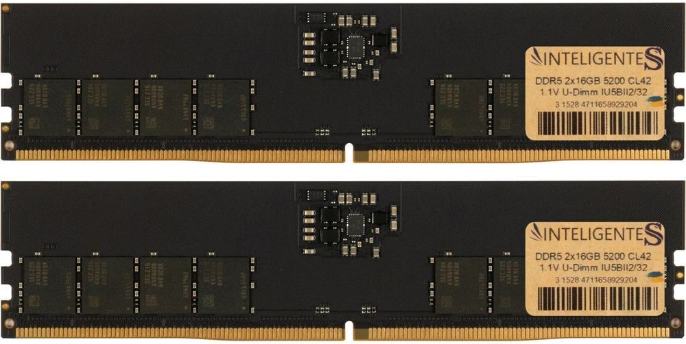 Память для ПК INTELIGENTES DDR5 32GB (2x16GB) 5200 MHz (IU5BII2/32) фото 1