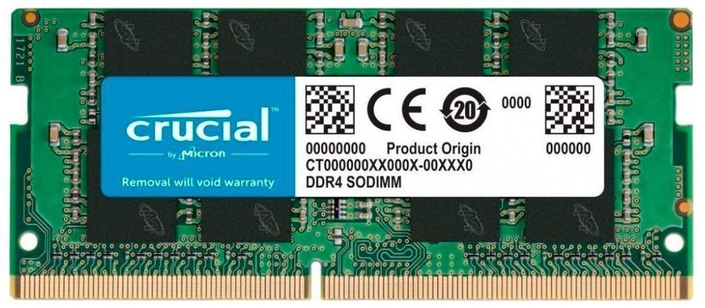 ≡ Пам'ять для ноутбука Micron DDR4 16GB 3200 MHz (CT16G4SFRA32AT