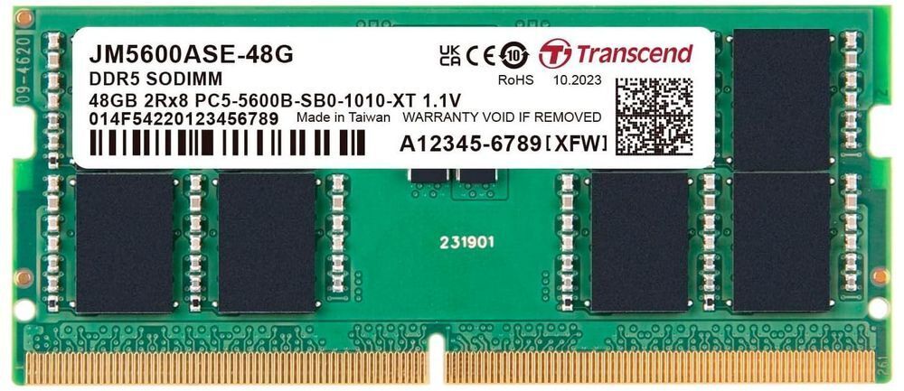 Память для ноутбука Transcend DDR5 48GB 5600 MHz (JM5600ASE-48G) фото 1