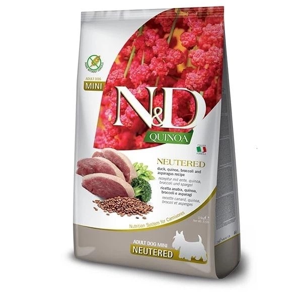 Сухой корм для собак Farmina N&D Quinoa Duck, Brocooli & Asparagus Neutered Утка, киноа, брокколи и спаржа 7 кг