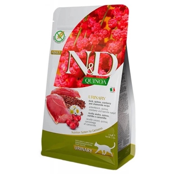 

Сухой корм для кошек Farmina N&D Quinoa Urinary Duck & Cranberry Adult Утка, киноа, клюква и ромашка 300 г