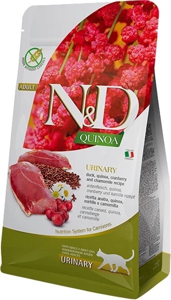 Сухой корм для кошек Farmina N&D Quinoa Urinary Duck & Cranberry Adult Утка, киноа, клюква и ромашка 5 кг