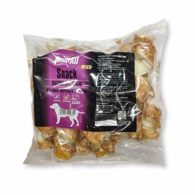 Лакомство для собак AnimAll Snack 09811 жевательные спиральки с курицей 500 г фото 1