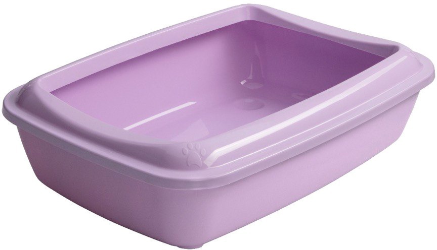 Туалет под наполнитель AnimAll CNR-106 фиолетовый с лопаткой 50х37х13,5 см фото 1