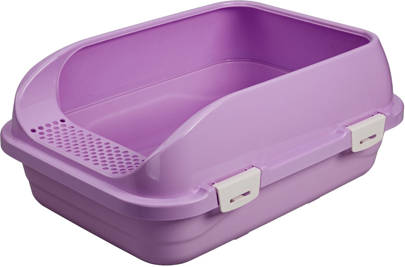 Туалет под наполнитель AnimAll CNR-127 фиолетовый с лопаткой 58x42x24 см фото 1