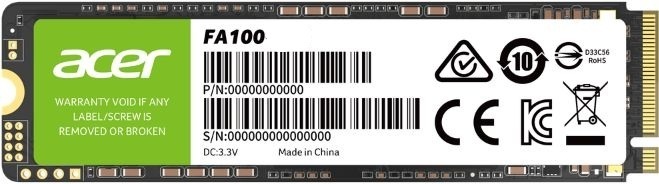 SSD накопитель Acer M.2 2280 256GB (FA100-256GB)