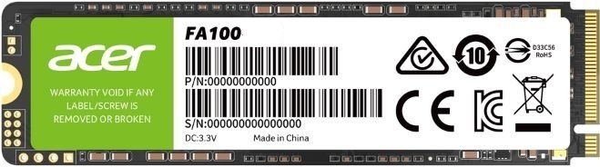 SSD накопитель Acer M.2 2280 512GB FA100 (BL.9BWWA.119)