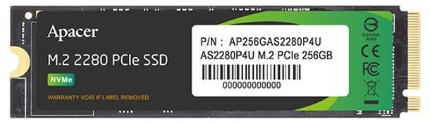 SSD накопитель APACER M.2 2280 256GB (AP256GAS2280P4U-1) фото 1