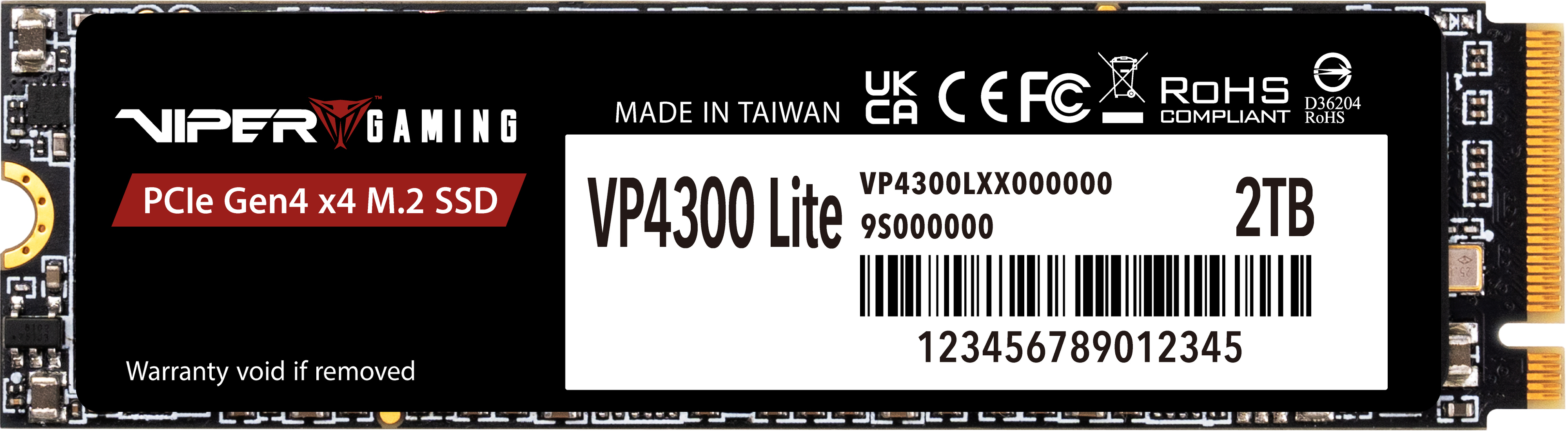 SSD накопитель Patriot Viper M.2 2280 2TB VP4300L (VP4300L2TBM28H) фото 1