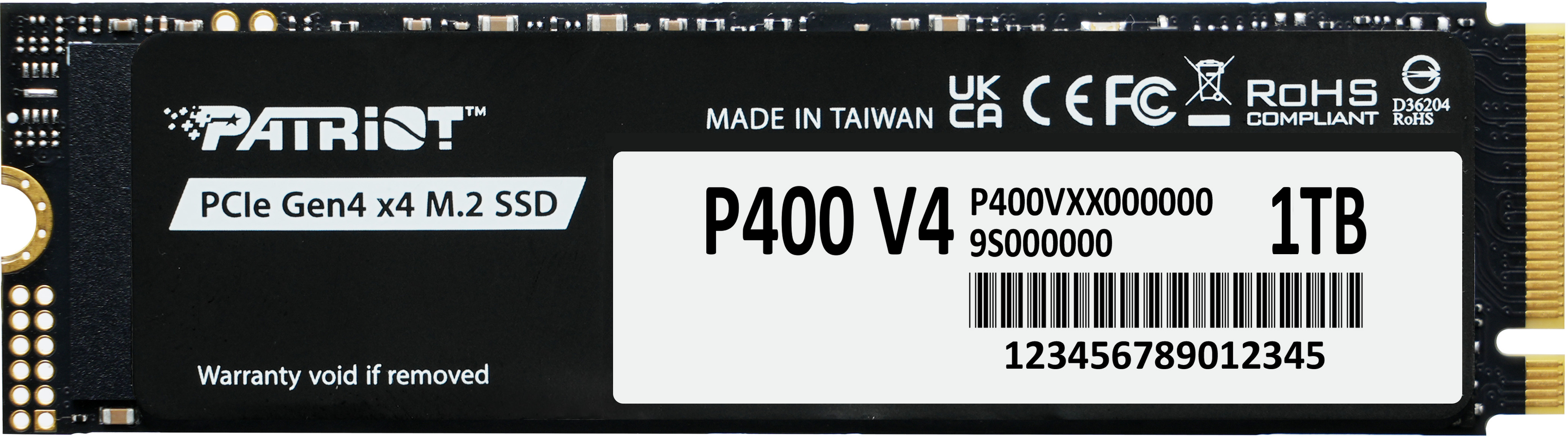 SSD накопитель Patriot Viper M.2 2280 1TB P400 (P400VP1TBM28H) фото 1