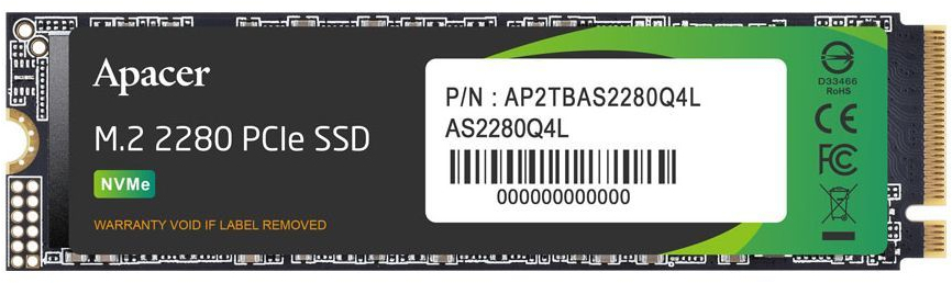 SSD накопичувач APACER M.2 2280 256GB (AP256GAS2280Q4L-1)фото1