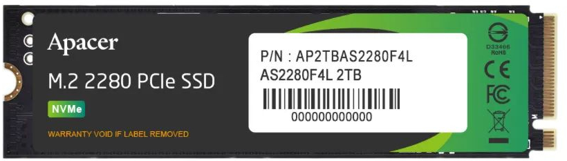 SSD накопичувач APACER M.2 2280 2TB (AP2TBAS2280F4L-1)фото1