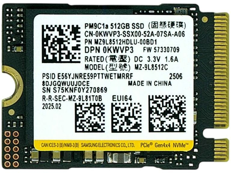 SSD накопичувач Samsung M.2 2230 512GB (MZ9L8512HDLU-00BD1) фото1