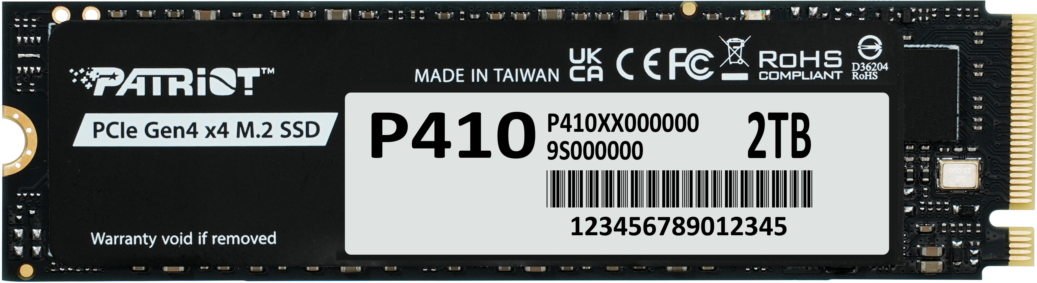 SSD накопитель Patriot M.2 2280 2TB (P410P2TBM28H) фото 1