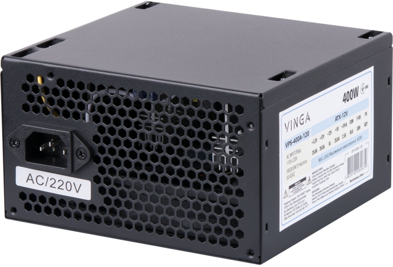 Блок живлення Vinga 400W ОЕМ (VPS-400A-120) фото1