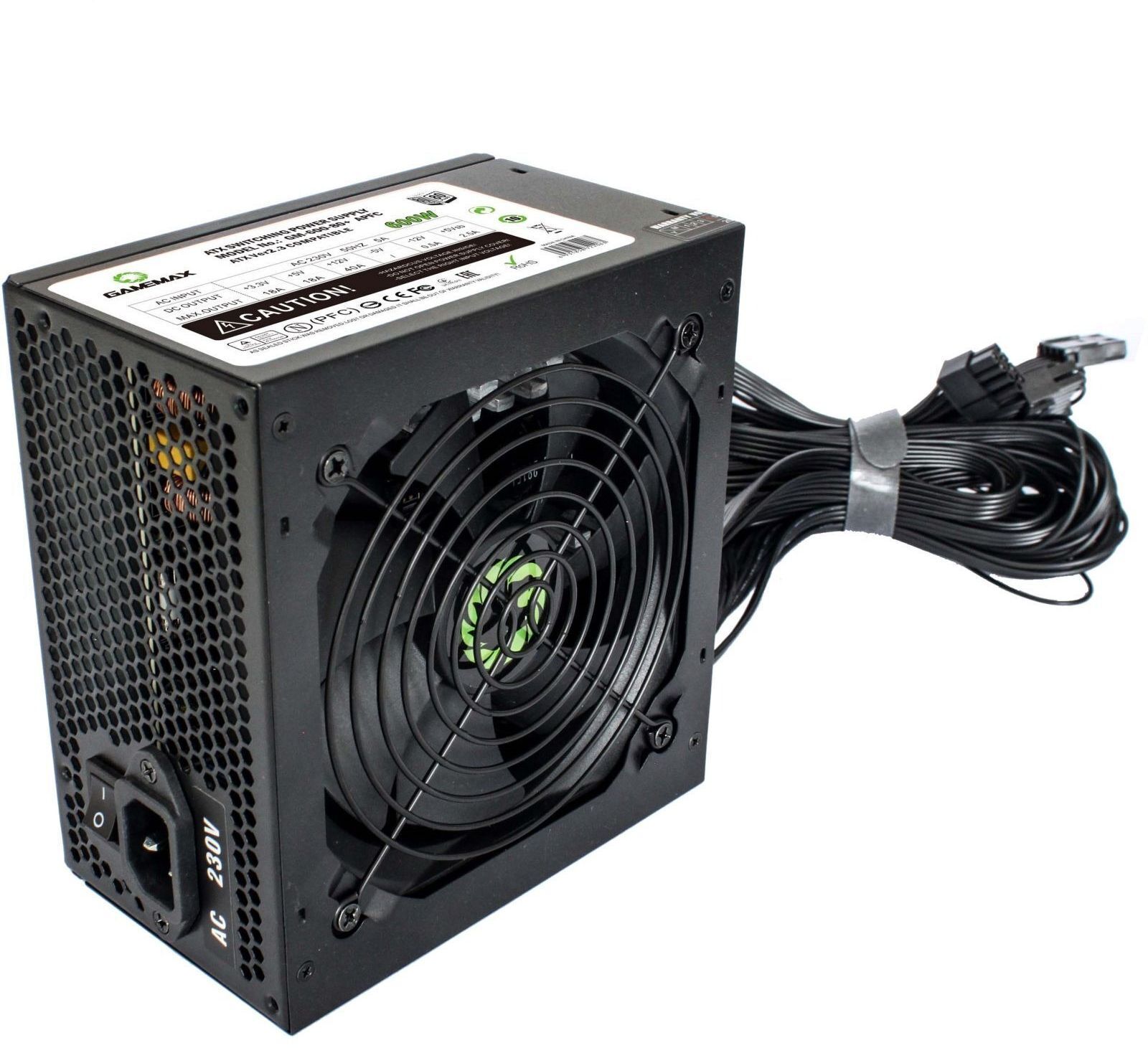 Блок живлення GAMEMAX GM-600 80+ APFC Black (GM-600 80+ APFC Black) фото1