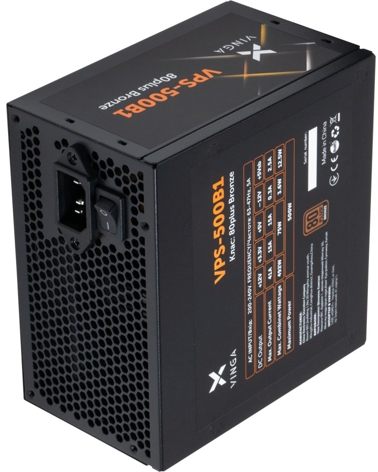 Блок питания Vinga 500W (VPS-500B1)