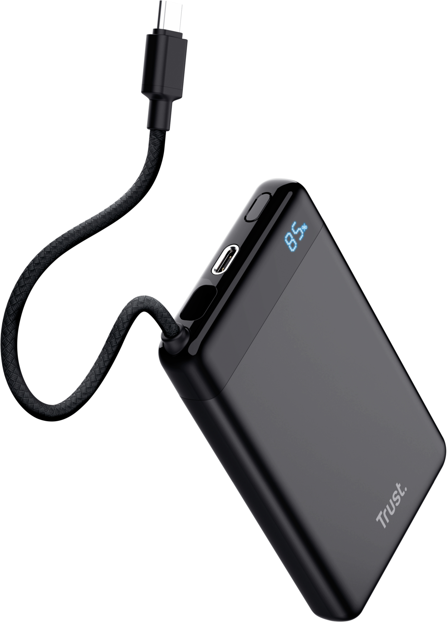 Портативное зарядное устройство power bank Trust Fiera, 10000мА·год, 2хUSB-C, 20W, PD/QC 3.0, Black фото 1