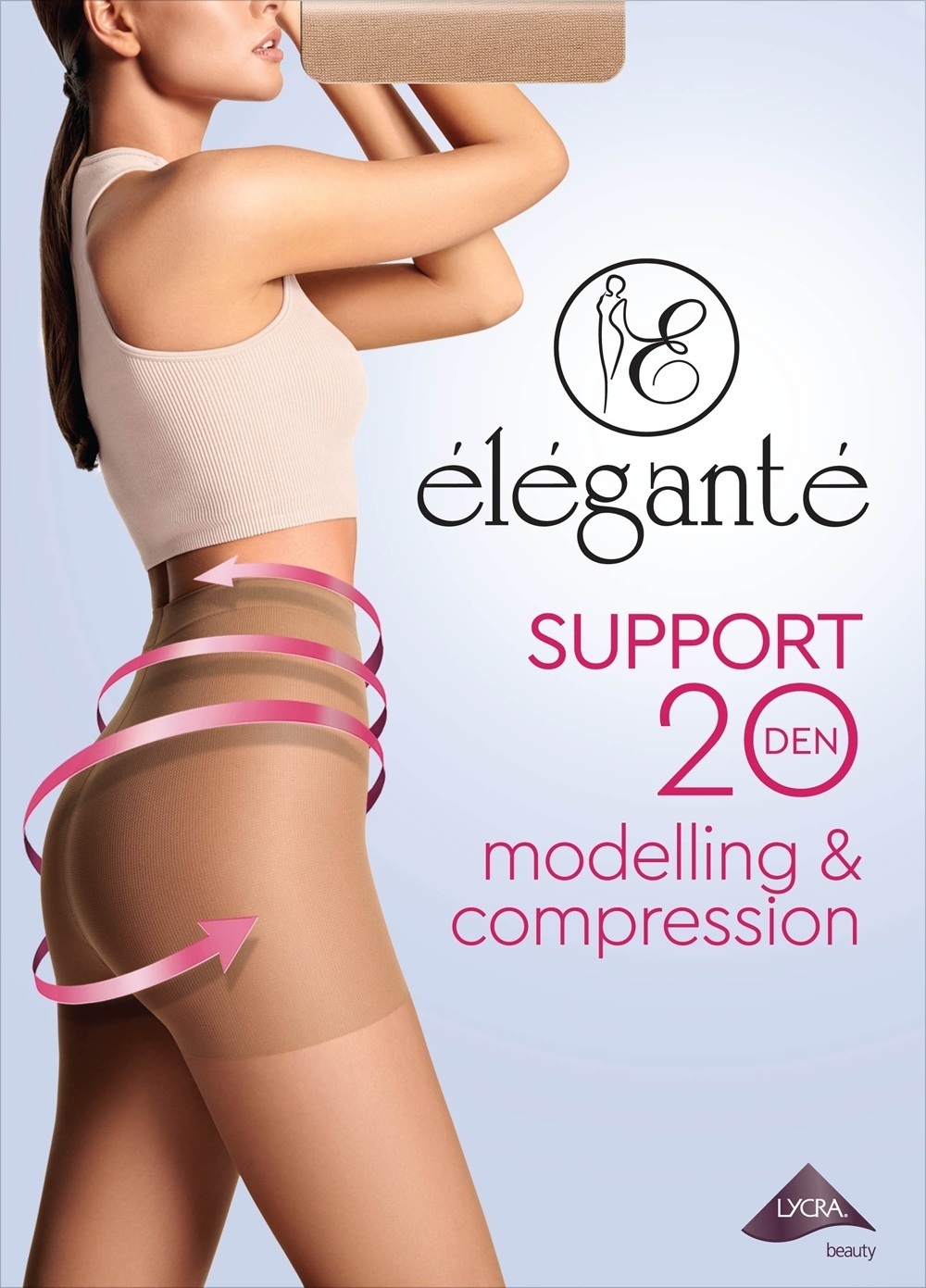 Колготы женские Elegante Support 20 Den 4р натуральные фото 1