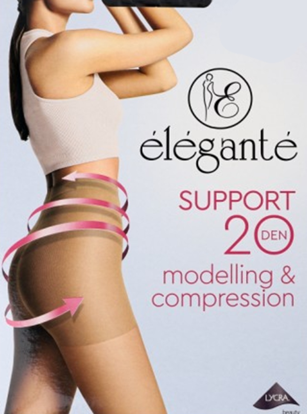 Колготы женские Elegante Support 20 Den 4р черные фото 1