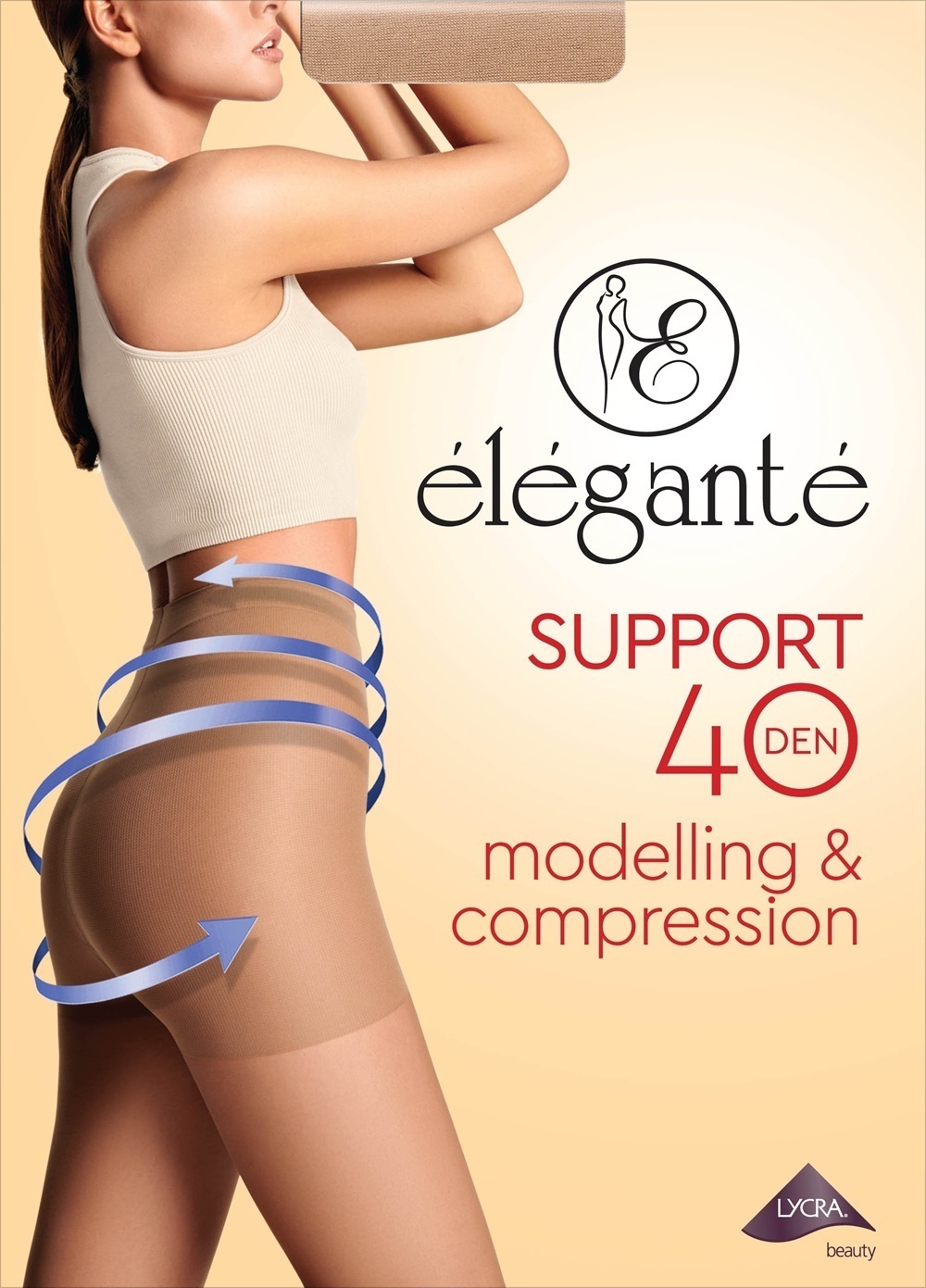 Колготы женские Elegante Support 40 Den 4р натуральные фото 1