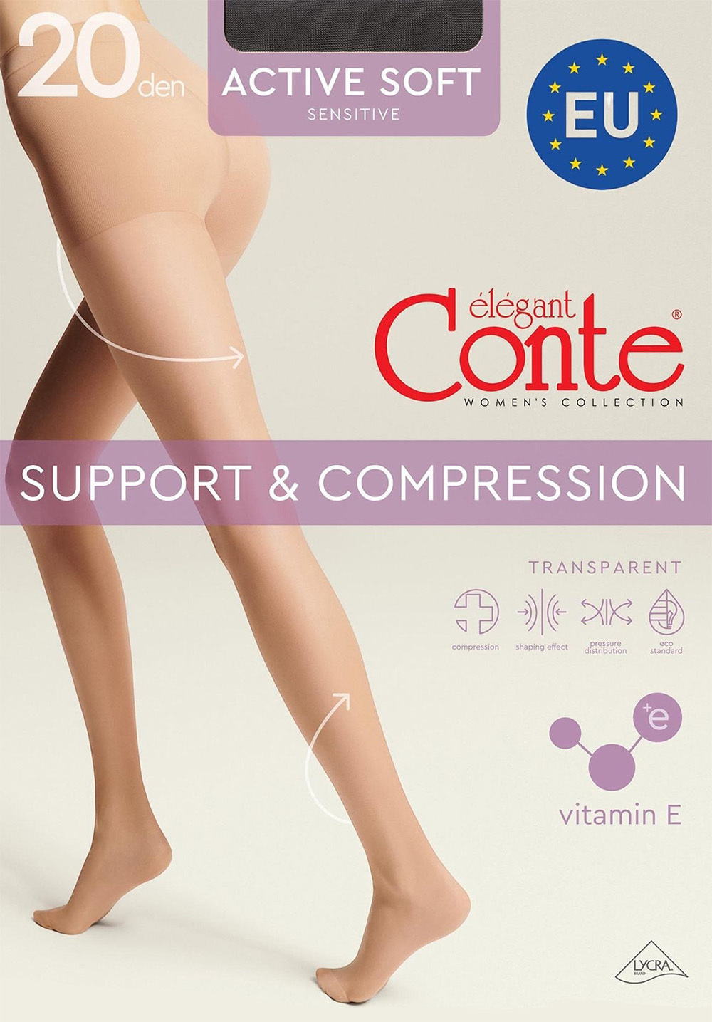 Колготы женские Conte Elegant Ce Active Soft 20 Den 2р черные фото 1