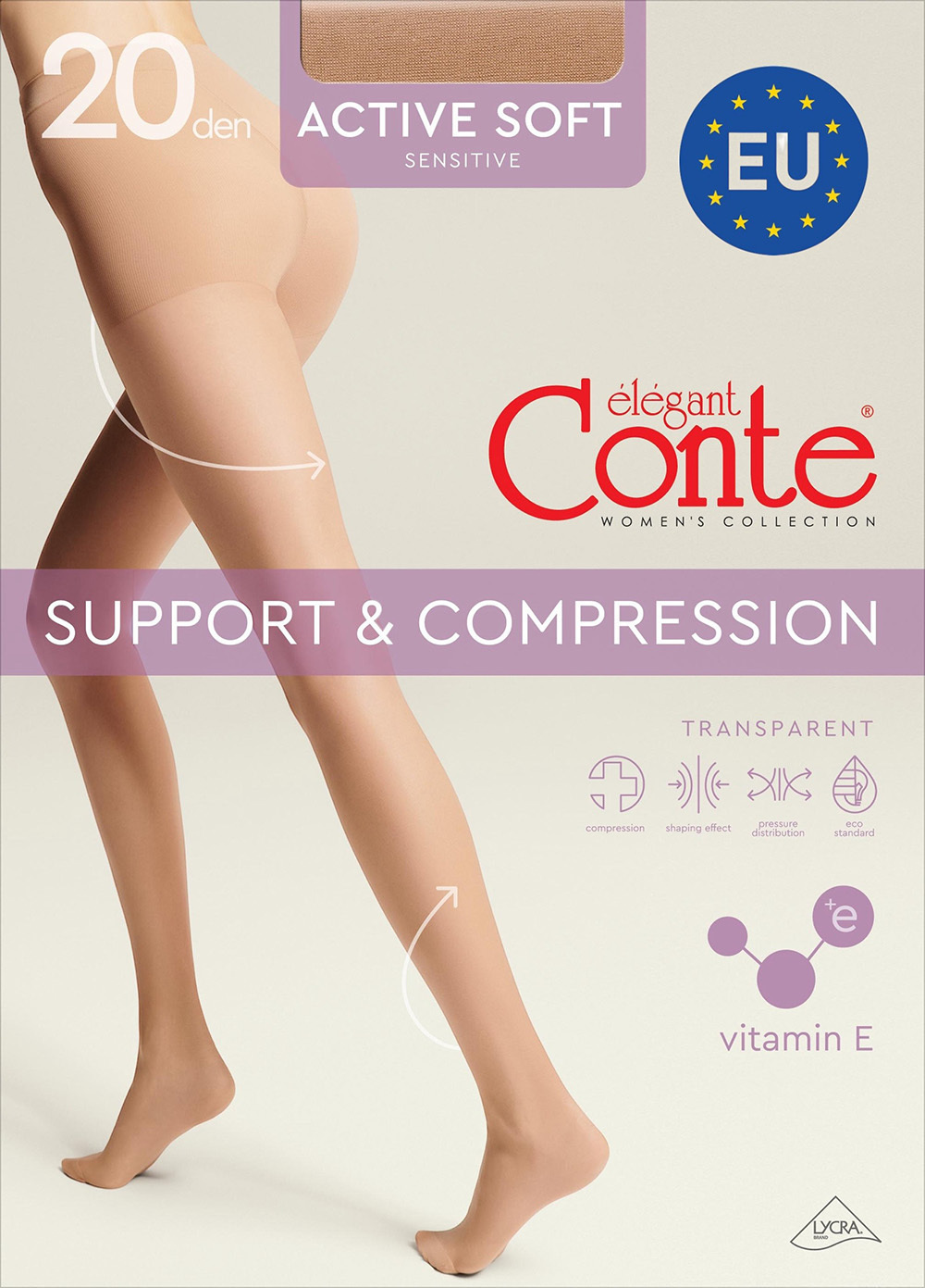 Колготы женские Conte Elegant Ce Active Soft 20 Den 4р коричневые фото 1