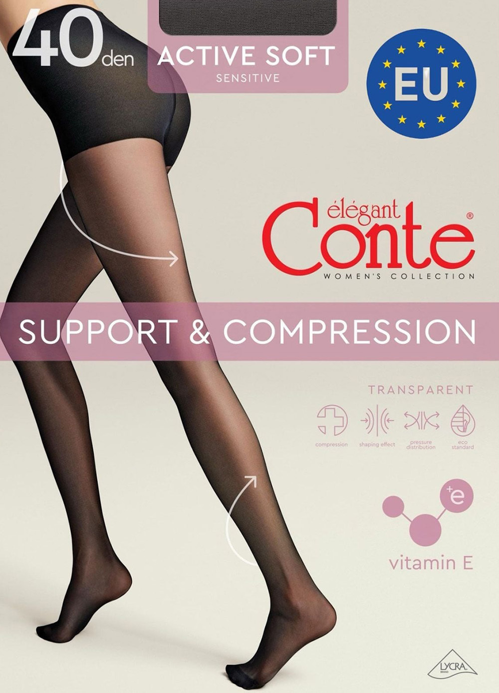 Колготы женские Conte Elegant Ce Active Soft 40 Den 3р серые фото 1