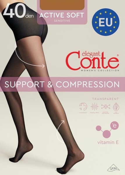 Колготы женские Conte Elegant Ce Active Soft 40 Den 4р бронзовые фото 
