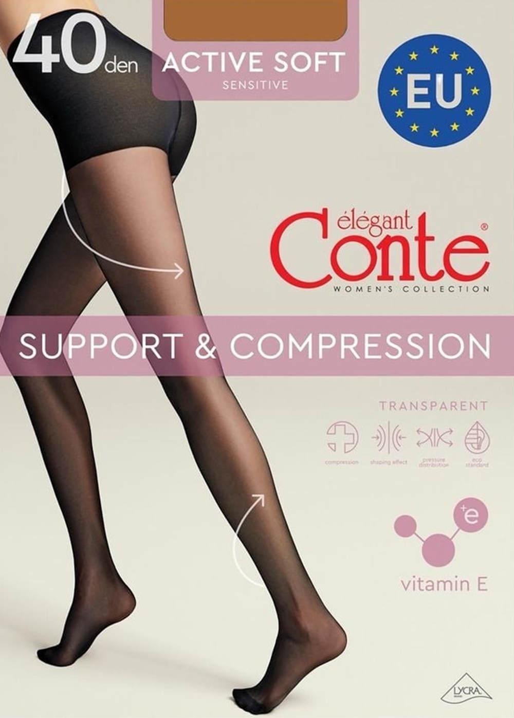 Колготы женские Conte Elegant Ce Active Soft 40 Den 6р бронзовые фото 1