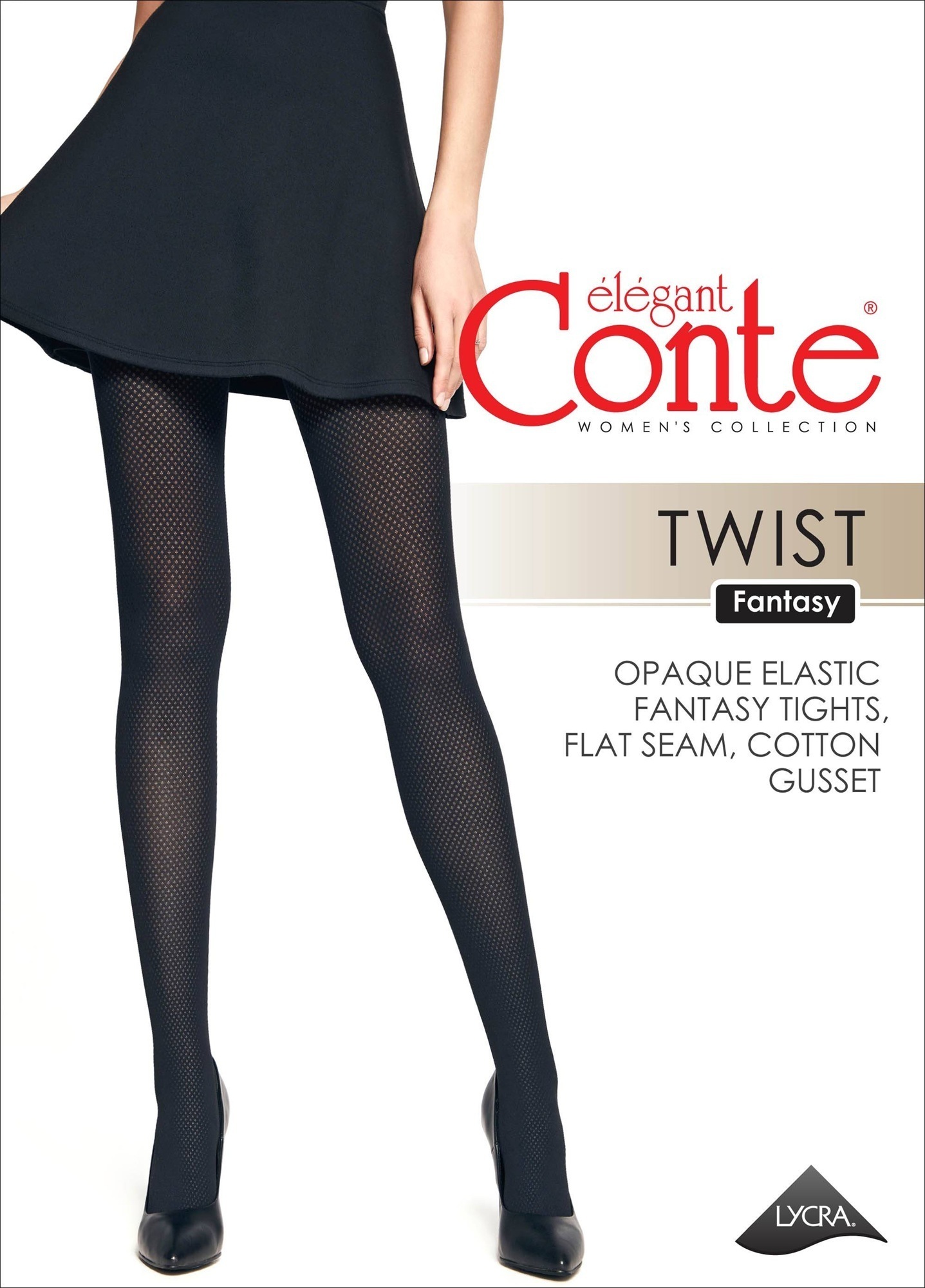Колготы женские Conte Elegant Ce Fantasy Twist Den 4р черные фото 1
