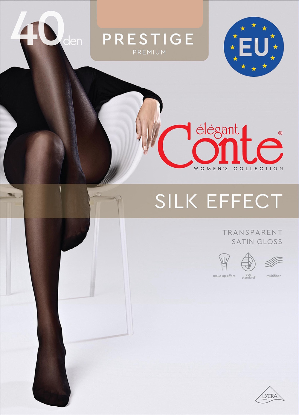 Колготы женские Conte Elegant Ce Prestige 40 Den 4р натуральные фото 1