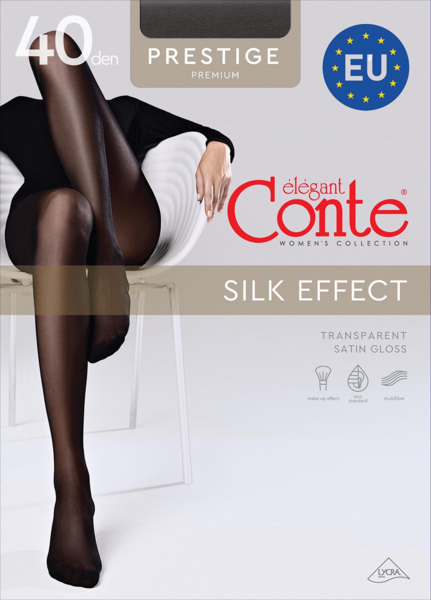 Колготы женские Conte Elegant Ce Prestige 40 Den 4р черные фото 