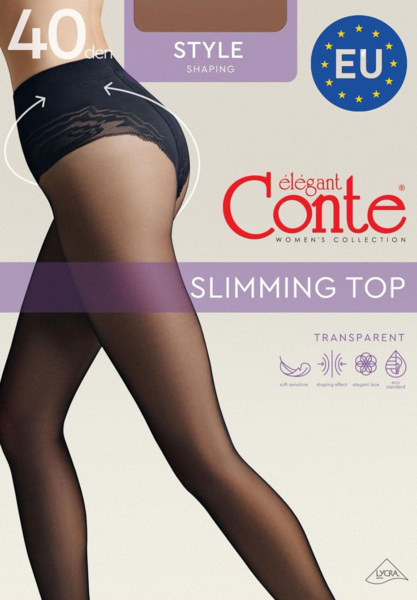 Колготы женские Conte Elegant Ce Style 40 Den 3р натуральные фото 