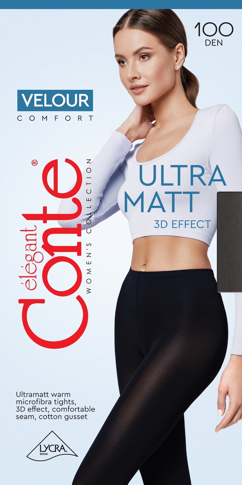 Колготы женские Conte Elegant Ce Velour 100 Den 4р черные фото 1