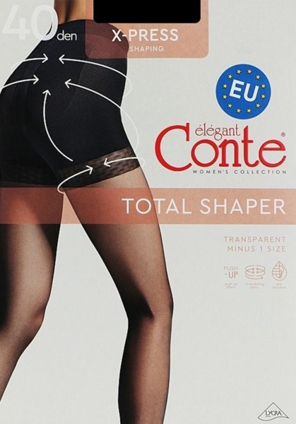 Колготы женские Conte Elegant Ce X-Press 40 Den 3р черные фото 
