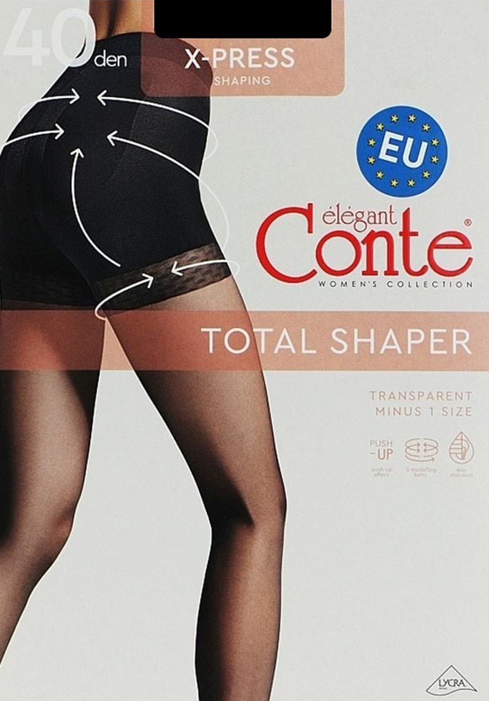 Колготы женские Conte Elegant Ce X-Press 40 Den 5р черные фото 1