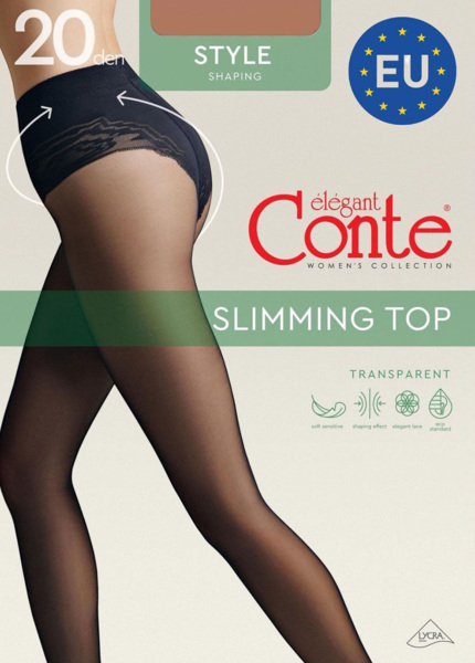 Колготы женские Conte Elegant Ce Style 20 Den 2р бронзовые фото 