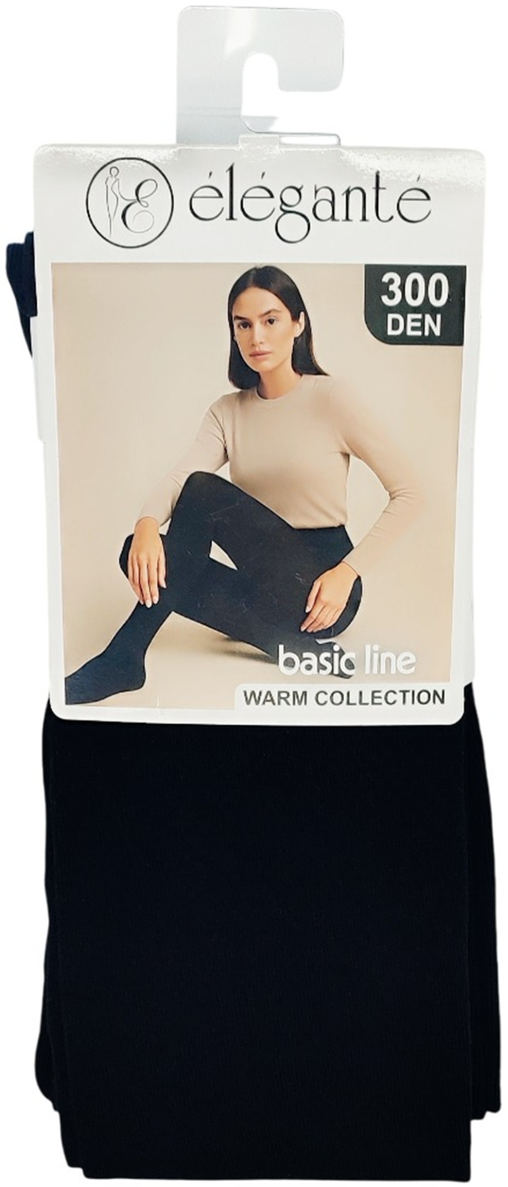 Колготы женские Elegante Basic Line 300 Den 2р черные фото 1