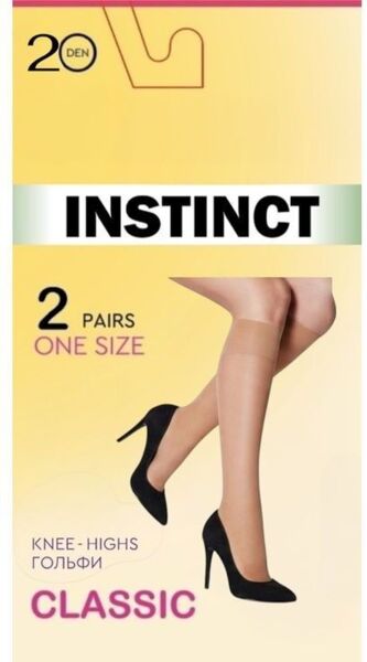 Гольфы женские Instinct In Classic 20 Den one size натуральные