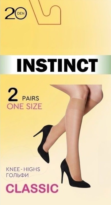 Гольфы женские Instinct In Classic 20 Den one size черные фото 1
