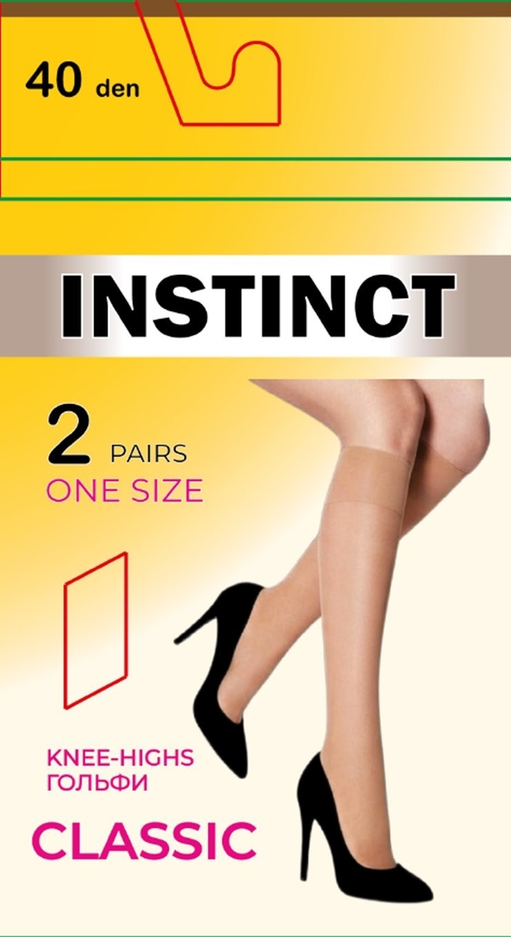 Гольфи жіночі Instinct In Classic 40 Den one size натуральніфото1