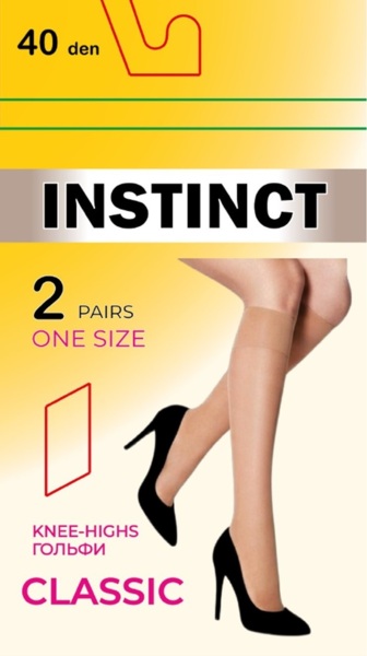 Гольфи жіночі Instinct In Classic 40 Den one size чорніфото